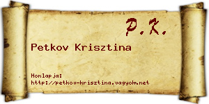 Petkov Krisztina névjegykártya
